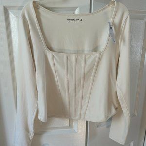 Long sleeve abercrombie XL corset top